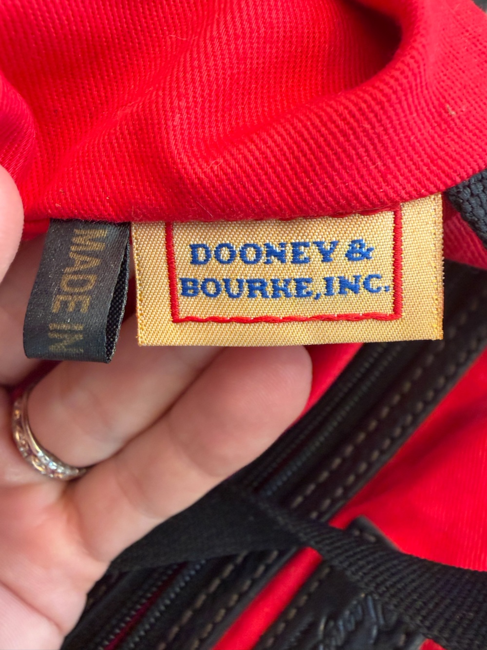 Dooney & Bourke Black Leather Vintage Satchel with Gold-Tone Rings - Picture 4 of 6